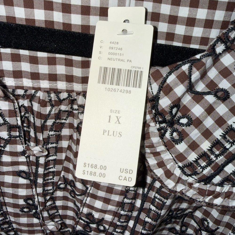 Pilcro Brown and White Checkered - Picture 5 of 6